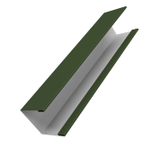 Крышка жалюзи Milan Slim 0,5 Satin Matt TX RAL 6020 хромовая зелень (2,5м) Центр Кровли