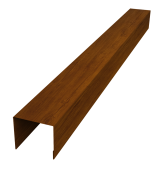 Стойка боковая крепежная для забора жалюзи Palermo 0,45 Print-double Premium Golden Wood Intense F (2,5м) Центр Кровли