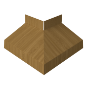 Угол отлива внешний 70 0,45 Print Elite с пленкой Honey Wood TwinColor Центр Кровли