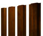 Штакетник П-образный A с прямым резом 0,4 Print Premium Golden Wood Intense FTC Центр Кровли