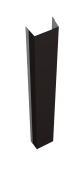 Крепежная планка нижняя Texas 0,5 Satin Matt TX RAL 9005 черный (2,5м) Центр Кровли