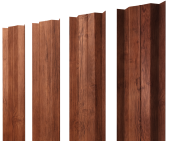 Штакетник М-образный В с прямым резом 0,45 Print Premium Rowan Wood Intense FTC Центр Кровли