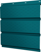 Софит металлический Классик v02 Grand Line полная перфорация 0,45 PE с пленкой RAL 5021 водная синь Центр Кровли