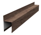 Планка опорная составная внешняя для забора жалюзи Palermo 0,45 Print Premium Almond Wood Fresh (2,5м) Центр Кровли