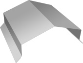 Парапетная крышка угольная 150мм Grand Line 0,45 Drap ТХ RAL 7047 телегрей 4 (3м) Центр Кровли