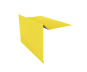 Планка ветровая для мягкой кровли 130х25х100 0,45 PE с пленкой RAL 1018 цинково-желтый (3м) Центр Кровли