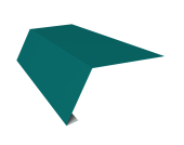 Планка карнизная для мягкой кровли 65х50 Фартук S1 карнизный 0,45 PE с пленкой RAL 5021 водная синь (3м) Центр Кровли