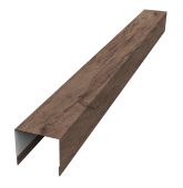Стойка боковая крепежная для забора жалюзи Palermo 0,45 Print Premium Almond Wood Fresh (2,5м) Центр Кровли
