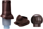 Комплект канализационный Gervent Твистер для кровли Каскад изолированный 110/160мм коричневый Центр Кровли
