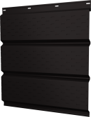 Софит металлический Классик Grand Line полная перфорация 0,45 Drap ST с пленкой RR 32 темно-коричневый Центр Кровли