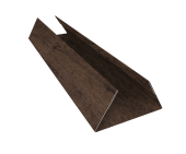 Планка стыковочная составная нижняя 0,45 Print-Double Premium Antique Wood (3м) Центр Кровли
