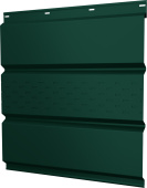 Софит металлический Классик v02 Grand Line центральная перфорация 0,45 Drap TR RAL 6005 зеленый мох Центр Кровли