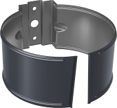 Кронштейн трубы Optima 150мм RAL 7024 Центр Кровли