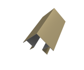 Угол внешний сложный Кликфальц Pro 0,45 PE с пленкой RAL 1014 слоновая кость (3м) Центр Кровли