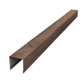 Планка вертикальная лицевая для забора жалюзи Palermo 0,45 Print Premium Almond Wood Fresh (3м) Центр Кровли