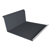 Планка примыкания нижняя 20х122х260х15 0,5 PurPro с пленкой RAL 7024 мокрый асфальт (3м) Центр Кровли