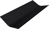 Планка ендовы нижней с компенсатором Grand Line 0,4 PE-Matt-Double RAL 9005 черный (3м) Центр Кровли