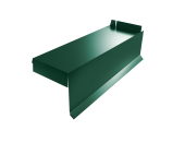 Планка торцевая сегментная Квадро профи Правая стартовая 0,5 Satin Matt TX RAL 6005 зеленый мох Центр Кровли