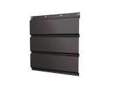 Софит металлический центральная перфорация 0,5 Satin Matt TX с пленкой RR 32 темно-коричневый Центр Кровли
