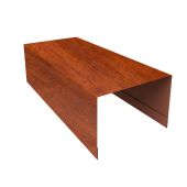 Крышка для забора из сайдинга ЭкоБрус 0,45 Print Premium Golden Wood Fresh TwinColor (2,5м) Центр Кровли