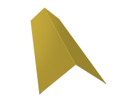 Планка конька плоского 145х145 0,45 PE с пленкой RAL 1018 цинково-желтый (3м) Центр Кровли