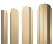 Штакетник П-образный А фигурный 0,45 PE RAL 1014 слоновая кость Центр Кровли