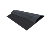 Планка стартово-финишная Экобрус Grand Line 0,45 Print Premium Grey Wood TwinColor (2м) Центр Кровли