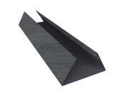 Планка стыковочная составная нижняя 0,45 Print Premium Grey Wood TwinColor (2м) Центр Кровли