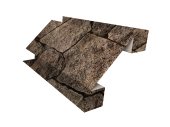 Угол внутренний сложный 75мм 0,45 Print Elite King Stone TwinColor (3м) Центр Кровли