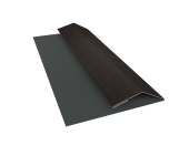 Планка финишная БХ new 0,45 Print Elite Coffee Wood TwinColor (3м) Центр Кровли
