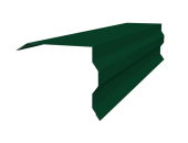 Планка торцевая фигурная 100х85 0,45 PE-Double с пленкой RAL 6005 зеленый мох (3м) Центр Кровли