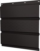 Софит металлический Классик v02 Grand Line центральная перфорация 0,5 Velur X RR 32 темно-коричневый Центр Кровли