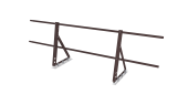 Ограждение кровельное на фальц Optima 0,65х2м RAL 8017 Центр Кровли