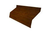 Ламель забора жалюзи Milan new gofr 0,45 Print-Double Premium с пленкой Golden Wood Intense F Центр Кровли