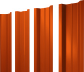 картинка Штакетник П-образный B с прямым резом Grand Line 0,45 PE RAL 2004 оранжевый Центр Кровли Штакетник П-образный B с прямым резом Grand Line 0,45 PE RAL 2004 оранжевый Центр Кровли