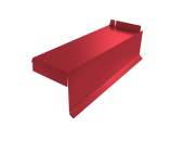 Планка торцевая сегментная Квадро профи Правая стартовая 0,45 PE RAL 3003 рубиново-красный Центр Кровли
