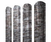 Штакетник Полукруглый Slim фигурный 0,45 Print Elite Fine Stone TwinColor Центр Кровли