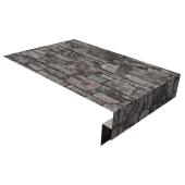 Планка околооконная сложная 250х50х18 (j-фаска) 0,45 Print Elite Fine Stone TwinColor (3м) Центр Кровли