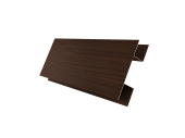 Планка H-образная стыковочная сложная 0,45 Print Elite Choco Wood TwinColor (3м) Центр Кровли