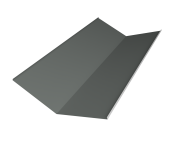 Планка ендовы нижней 300х300 0,45 PE с пленкой RAL 7005 мышино-серый (3м) Центр Кровли