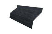 Ламель забора жалюзи Milan new gofr 0,45 Print Premium с пленкой Grey Wood TwinColor Центр Кровли