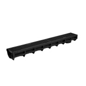 Лоток Аquastok AQUA-TOP с пластиковой решеткой (комплект) H100, класс нагрузки А, 1000х135х100 (1092) Центр Кровли