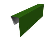 Планка приемная оконная фибросайдинга 0,45 PE с пленкой RAL 6002 лиственно-зеленый (2м) Центр Кровли