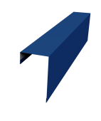 Планка торцевая фасадная фальц 65мм 0,45 PE с пленкой RAL 5002 ультрамариново-синий (3м) Центр Кровли