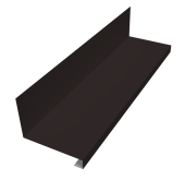 Планка примыкание нижнее к трубе фальц Grand Line 0,5 Drap TX RAL 9005 черный (3м) Центр Кровли