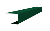 Планка завершающая для Кликфальц Pro 0,45 PE-Double с пленкой RAL 6005 зеленый мох (2м) Центр Кровли