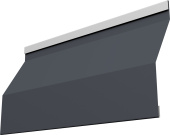 Ламель забора жалюзи Милан Слим Grand Line 0,5 Полидэкстер RAL 7024 мокрый асфальт Центр Кровли