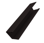 Крышка жалюзи Milan Slim 0,45 Drap-double TX RAL 9005 черный (2м) Центр Кровли