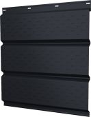 Софит металлический Классик Grand Line полная перфорация 0,45 Drap-double TX с пленкой RAL 7024 мокрый асфальт Центр Кровли