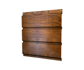 Софит металлический центральная перфорация 0,45 Print-Double Premium с пленкой Golden Wood Intense F Центр Кровли